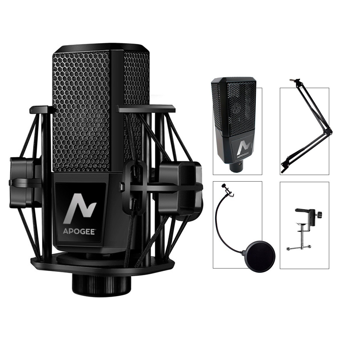 Kit Soporte Para Microfono Condensador Brazo Antipop Y Araña