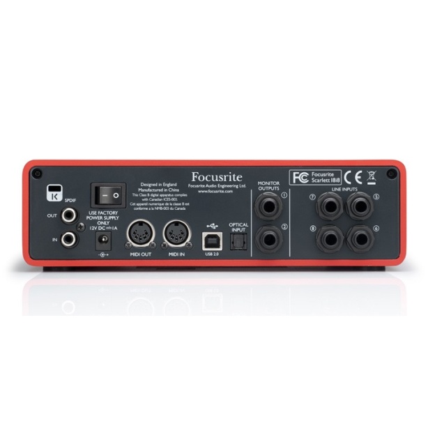 Focusrite Scarlett 18i8 Interfaz USB 18in 8Out - Imagen 4